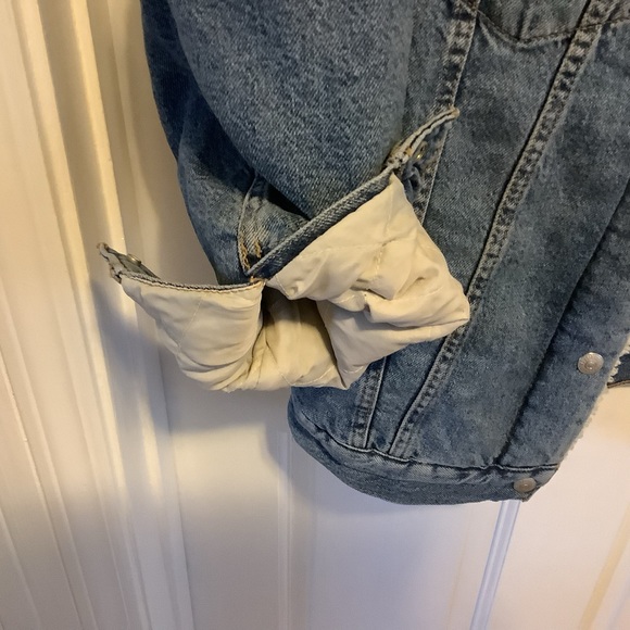 LEVIS SILVER TAB SHERPA LINED DENIM BAGGY TRUCKER JACKET - Picture 8 of 8